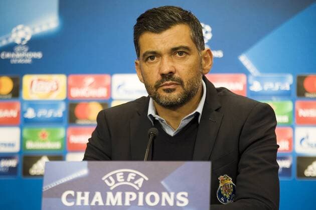 UEFA Champions League 2017 2018 Group stage 3 Matchday RB Leipzig vs FC Porto Porto team manager Sergio Conceicao After the Game on the Press conference Leipzig Saxony Germany
