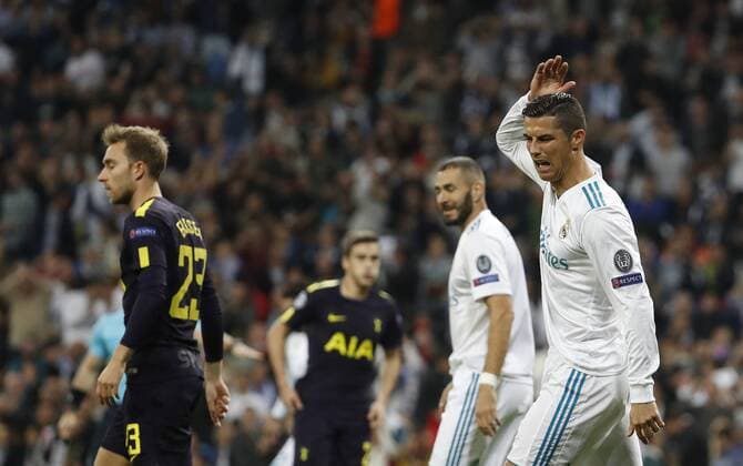 Partido de la Champions League disputado entre Real Madrid y Tottenham. En la imagen, Cristiano Ronaldo. Champions League match played between Real Madrid and Tottenham. In this picture, Cristiano Ronaldo. 