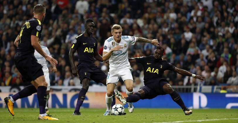 Madrid Spain 17 10 2017 UEFA Champions League 2017 18 Season Group stage Group H 3 Matchday Real Madrid Tottenham Hotspur Toni Kroos Real Madrid in Action shot