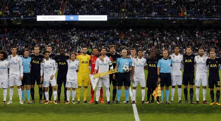 Madrid Spain 17 10 2017 UEFA Champions League 2017 18 Season Group stage Group H 3 Matchday Real Madrid Tottenham Hotspur Group photo Crew photo
