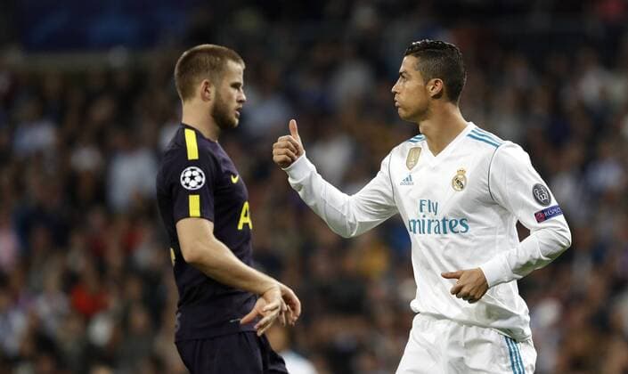 Madrid Spain 17 10 2017 UEFA Champions League 2017 18 Season Group stage Group H 3 Matchday Real Madrid Tottenham Hotspur Cristiano Ronaldo Real Madrid gesticulates