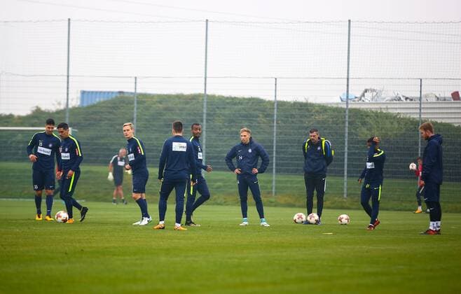 SOCCER - EL, A.Wien vs Rijeka, preview STEINBRUNN,AUSTRIA,18.OCT.17 - SOCCER - UEFA Europa League, FK Austria Wien vs HNK Rijeka, preview, training of A. Wien. Image shows players from A.Wien. GEPAxpictures xCh.xKelemen