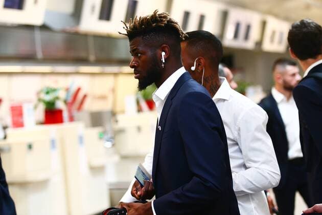 SOCCER - UEFA EL, Atiker vs RBS, preview SALZBURG,AUSTRIA,18.OCT.17 - SOCCER - UEFA Europa League, Atiker Konyaspor vs Red Bull Salzburg, preview, departure of RBS from the Salzburg airport. Image shows Jerome Onguene (RBS). GEPAxpictures xFelixxRoittner