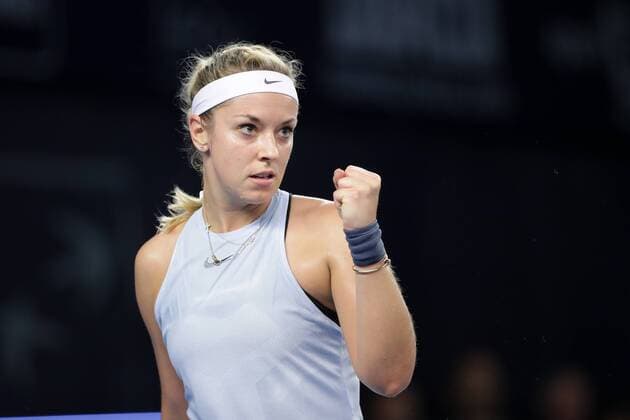 Bilder des Tages - SPORT BGL BNP Paribas, Luxembourg, Open, BGLBNPParibas, Luxemburg Open, WTA Tennis Damen International Series, WTA Tour 2017, Luxemburg 18.10.2017 BGL BNP Paribas Luxembourg Open, BGLBNPParibas Luxembourg Open, Luxemburg Open, WTA International Series, WTA Tour 2017, Luxemburg, Kockelscheuer, CK Sportcenter, zweite Runde, second Round vl: Sabine Lisicki (Deutschland - GER) mit geballter Faust, jubelt, freut sich