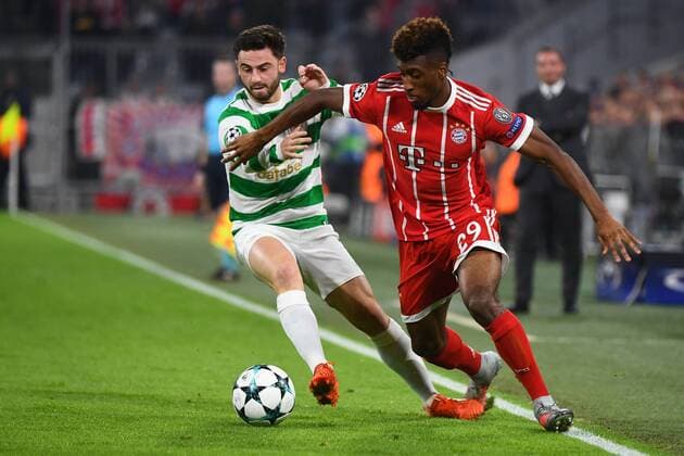 18 10 2017 xJHx Football Champions League FC Bavaria Munich Celtic Glasgow emspor v l Patrick Roberts Celtic FC Kingsley Coman FCB FC Bavaria Munich Munich