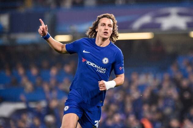 David Luiz of Chelsea celebrates scoring first goal during the UEFA Champions League Group C match between Chelsea and Roma at Stamford Bridge, London, England on 18 October 2017. Copyright: xGiuseppexMaffiax 17180002