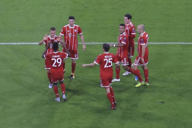 18 10 2017 Football UEFA Champions League 2017 2018 Group stage 3 Matchday FC Bavaria Munich Celtic Glasgow in the Alliance Arena Munich goal celebration Joshua KIMMICH left FC Bavaria Munich