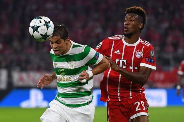 18 10 2017 xJHx Football Champions League FC Bavaria Munich Celtic Glasgow emspor v l Cristian Gamboa Celtic FC Kingsley Coman FCB FC Bavaria Munich Munich
