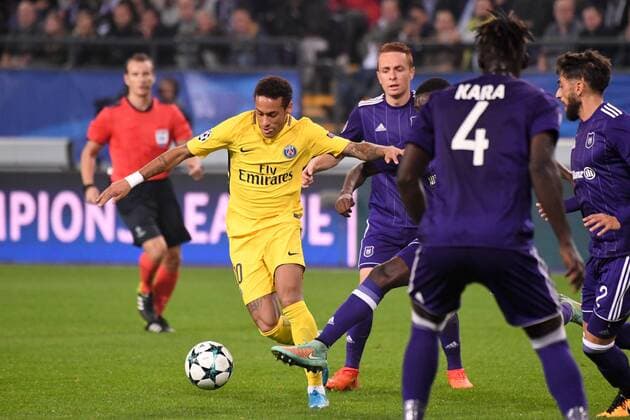 Fußball, CL, RSC Anderlecht - Paris St. Germain 10 NEYMAR JR psg FOOTBALL Anderlecht vs Paris SG Ligue des Champions 18 10 2017 AnthonyBIBARD FEP Panoramic 