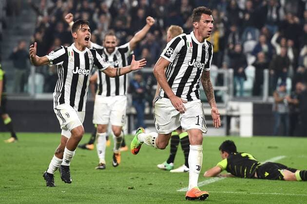 Mg Torino 18 10 2017 - Champions League Juventus-Sporting foto Matteo Gribaudi Image nella foto: esultanza gol Mario Mandzukic 