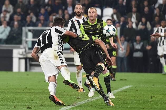 Mg Torino 18 10 2017 - Champions League Juventus-Sporting foto Matteo Gribaudi Image nella foto: gol Mario Mandzukic 