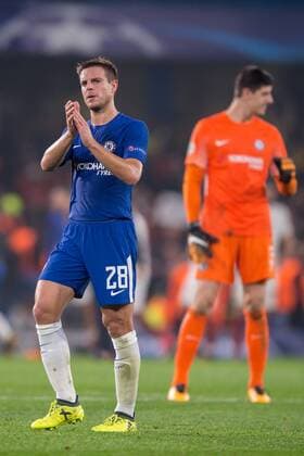 Cesar Azpilicueta of Chelsea applauds the home fans during the UEFA Champions League Group C match between Chelsea and Roma at Stamford Bridge, London, England on 18 October 2017. Copyright: xSalvioxCalabresex 17170040