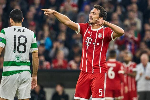 Munich Germany 17 10 2017 UEFA Champions League 2017 18 Season Group stage Group B 3 Matchday FC Bavaria Munich Celtic Glasgow Mats Hummels FCB gesticulates DeFodi501