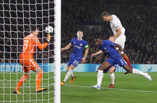 Edin Dzeko Londra 18-10-2017 Stamford Bridge Football Champions League 2017 2018 Chelsea - Roma Foto Gino Mancini Insidefoto ginoxmancini