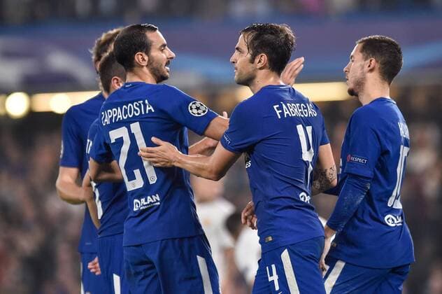 October 18, 2017 - London, United Kingdom - Eden Hazard of Chelsea celebrates scoring second goal during the UEFA Champions League match between Chelsea v AS Roma at Stamford Bridge Stadium, London, United Kingdom on 18 October 2017. Chelsea v AS Roma - UEFA Champions League  - ZUMAn230 20171018_zaa_n230_344 Copyright: xGiuseppexMaffiax