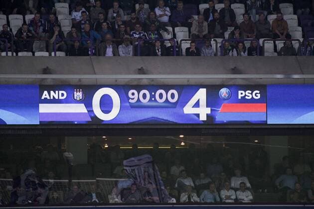 ILLUSTRATION SCORE FINAL FOOTBALL Anderlecht vs Paris SG Ligue des Champions 18 10 2017 AnthonyBIBARD FEP Panoramic 