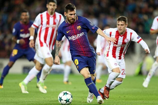 October 18, 2017 - Barcelona, Spain - October 18, 2017 - Barcelona, Catalonia, Spain - LIONEL MESSI of Barcelona during the UEFA Champions League, Group D football match between FC Barcelona Barca and Olympiacos FC at Camp Nou stadium in Barcelona, Spain. Football - UEFA Champions League - FC Barcelona vs Olympiacos FC  - ZUMAb169 20171018_zaa_b169_026 Copyright: xManuelxBlondeau Aop.Pressx