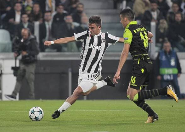 October 18, 2017 - Turin, Italy - Paulo Dybala during Champions League match between Juventus and Sporting Clube de Portugal, in Turin, on October 17, 2017 Juventus v Sporting CP - UEFA Champions League  - ZUMAn230 20171018_zaa_n230_494 Copyright: xLorisxRosellix
