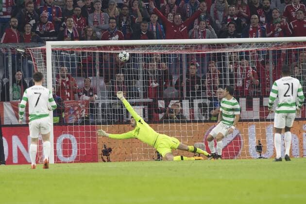 Football Champions League Encounter FC Bavaria Munich vs Celtic Glasgow Alliance Arena Munich 18 10 2017 in Picture Craig Gordon Â