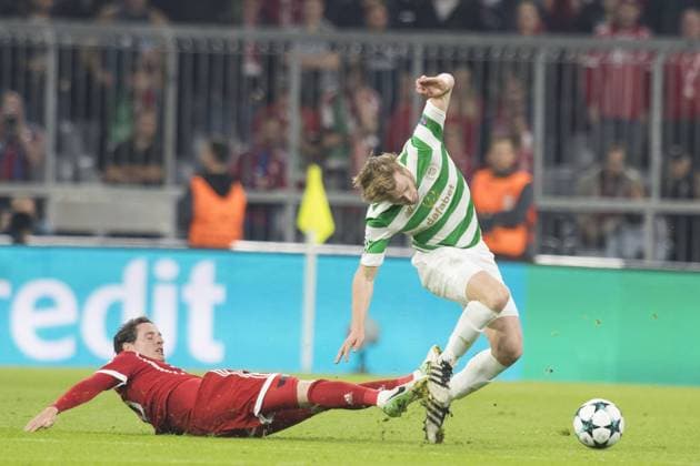Football Champions League Encounter FC Bavaria Munich vs Celtic Glasgow Alliance Arena Munich 18 10 2017 in Picture Sebastian Rudy Â