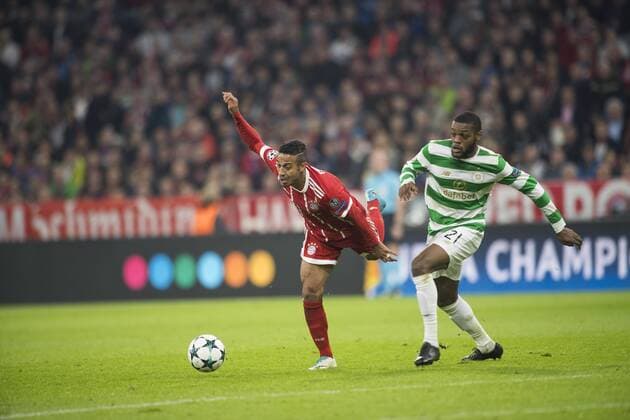 Football Champions League Encounter FC Bavaria Munich vs Celtic Glasgow Alliance Arena Munich 18 10 2017 in Picture Thiago Olivier Ntcham Â