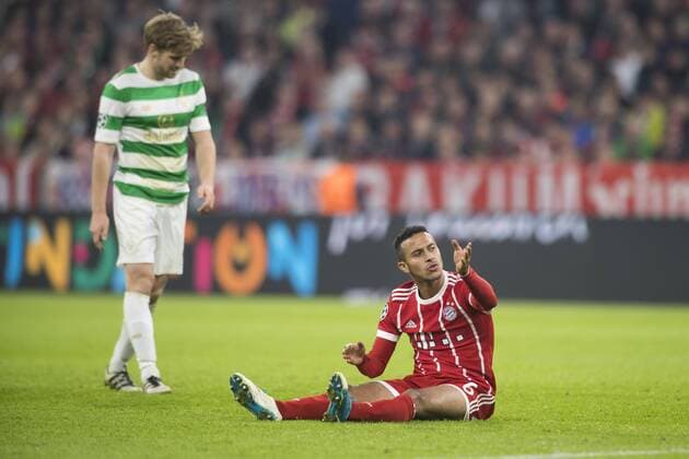Football Champions League Encounter FC Bavaria Munich vs Celtic Glasgow Alliance Arena Munich 18 10 2017 in Picture Thiago Â