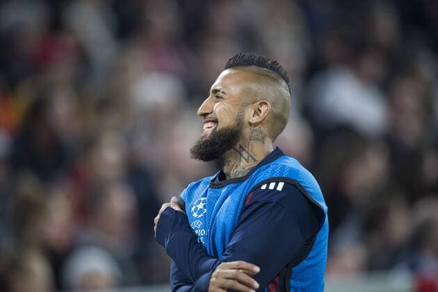 Football Champions League Encounter FC Bavaria Munich vs Celtic Glasgow Alliance Arena Munich 18 10 2017 in Picture Arturo Vidal Â