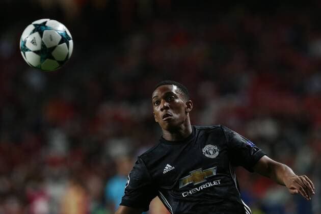 October 18, 2017 - Lisbon, Lisbon, Portugal - Manchester Uniteds forward Anthony Martial from France during the match between SL Benfica v Manchester United ManU FC UEFA Champions League playoff match at Luz Stadium on October 18, 2017 in Lisbon, Portugal. SL Benfica v Manchester United - UEFA Champions League  - ZUMAn230 20171018_zaa_n230_690 Copyright: xDpix