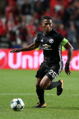 October 18, 2017 - Lisbon, Portugal - Manchester United ManU s Ecuadorian defender Antonio Valenciain action during the UEFA Champions League football match SL Benfica vs Manchester United at the Luz stadium in Lisbon, Portugal on October 18, 2017. SL Benfica v Manchester United - UEFA Champions League  - ZUMAn230 20171018_zaa_n230_626 Copyright: xPedroxFiuzax