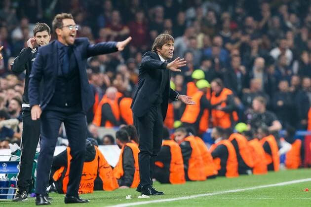 Antonio Conte (Chelsea), OCTOBER 18, 2017 - Football Soccer : Chelsea manager Antonio Conte during the UEFA Champions League Group Stage match between Chelsea and AS Roma at Stamford Bridge in London, England. Noxthirdxpartyxsales  (mdga017272)