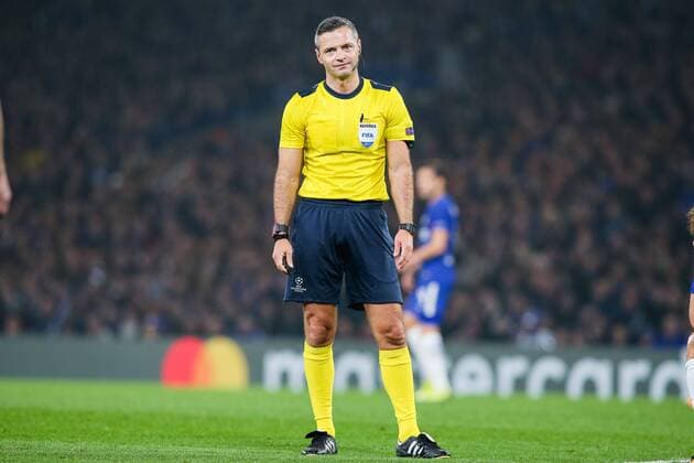 Damir Skomina (Referee), OCTOBER 18, 2017 - Football Soccer : Referee Damir Skomina during the UEFA Champions League Group Stage match between Chelsea and AS Roma at Stamford Bridge in London, England. Noxthirdxpartyxsales  (mdga017298)