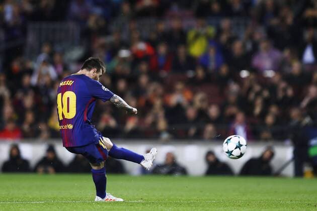Lionel Messi (Barcelona), OCTOBER 18, 2017 - Football Soccer : UEFA Champions League Group D match between FC Barcelona Barca 3-1 Olympiacos at Camp Nou stadium in Barcelona, Spain. Noxthirdxpartyxsales  (oqma023925)