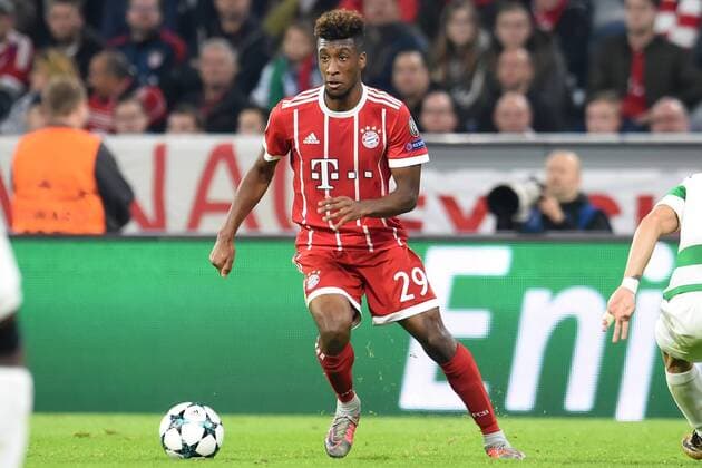 Football Champions League 03 Matchday FC Bavaria Munich Celtic Glasgow at 18 10 2017 in the Alliance Arena in Munich Kingsley Coman Munich at Ball MT
