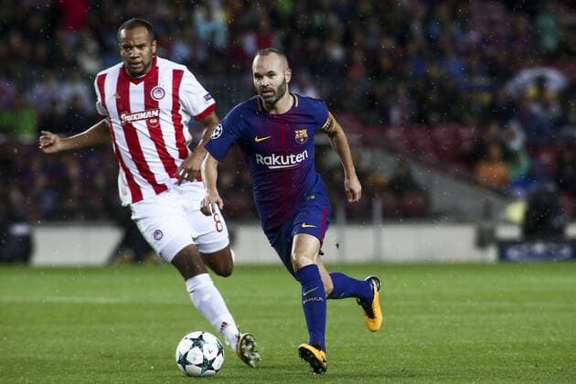 BARCELONA, SPAIN - OCTOBER 18: UEFA Champions League, Group Stage Matchday 3, Barcelona v Olympiacos, Camp Nou (photo by Nikos Mitsouras Reporter Media) SPO  Copyright: xNikosxMitsourasx xReporterxMediax