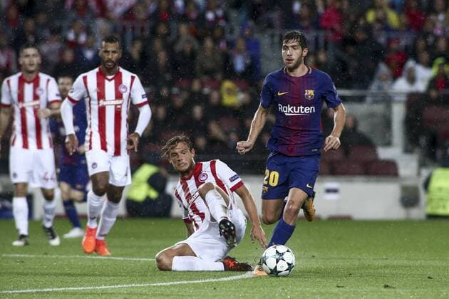 BARCELONA, SPAIN - OCTOBER 18: UEFA Champions League, Group Stage Matchday 3, Barcelona v Olympiacos, Camp Nou (photo by Nikos Mitsouras Reporter Media) SPO  Copyright: xNikosxMitsourasx xReporterxMediax