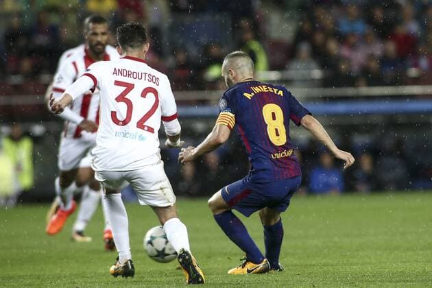 BARCELONA, SPAIN - OCTOBER 18: UEFA Champions League, Group Stage Matchday 3, Barcelona v Olympiacos, Camp Nou (photo by Nikos Mitsouras Reporter Media) SPO  Copyright: xNikosxMitsourasx xReporterxMediax