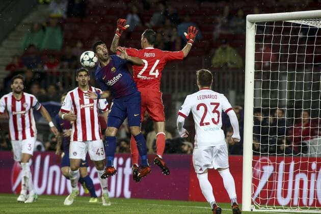 BARCELONA, SPAIN - OCTOBER 18: UEFA Champions League, Group Stage Matchday 3, Barcelona v Olympiacos, Camp Nou (photo by Nikos Mitsouras Reporter Media) SPO  Copyright: xNikosxMitsourasx xReporterxMediax