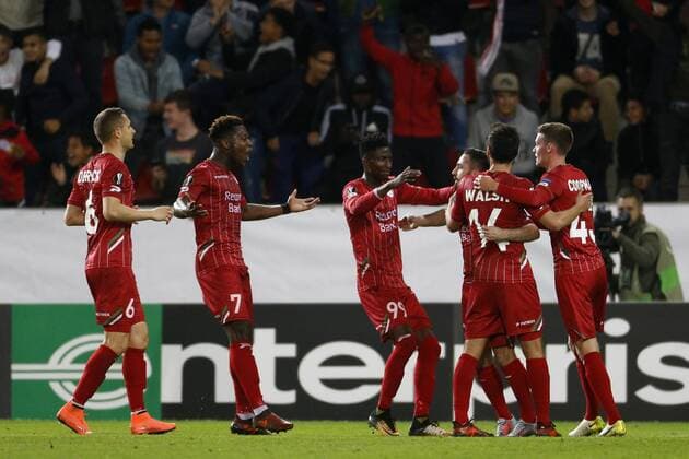 during the UEFA Europa League group K match match between sv Zulte Waregem and Vitesse Arnhem on October 19, 2017 at Regenboog stadium in Waregem, Belgium UEFA Europa League 2017 2018 xVIxVIxImagesx xJeroenxPutmansxIVx 9055092