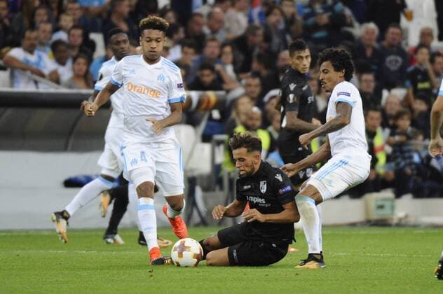Kamara OM Luiz Gustavo OM FOOTBALL Marseille vs Vitoria SC Europa League 19 10 2017 FranckPennant Panoramic 