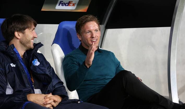 Football Europe League TSG 1899 Hoffenheim Istanbul Basaksehir Group C at 19 10 2017 in the Wirsol Rhine Neckar Arena xmdx Julian Nagelsmann team manager 1899 Hoffenheim TSG 1899 Hoffenheim Istanbul Basaksehir