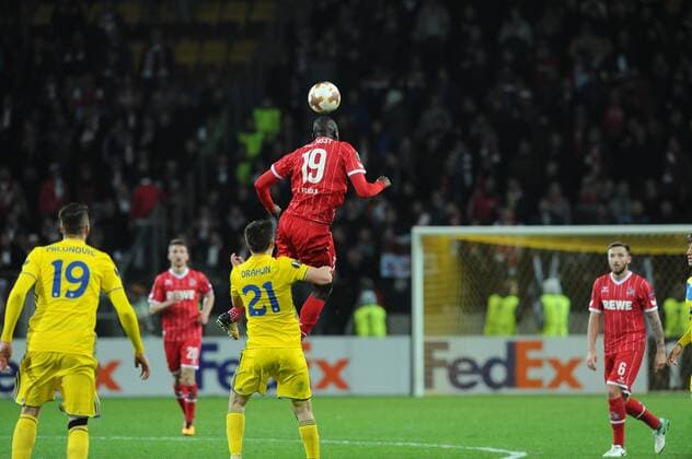 Europa League, BATE Borisov - 1. FC Köln, Sehrou Guirassy und Stanislav Dragun 