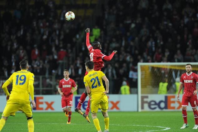 Europa League, BATE Borisov - 1. FC Köln, Sehrou Guirassy und Stanislav Dragun 