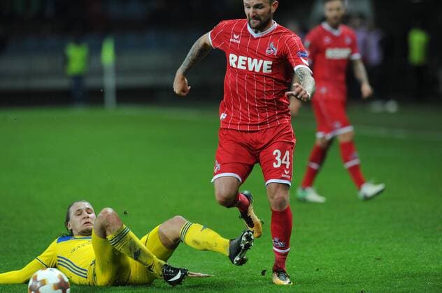 Europa League, BATE Borisov - 1. FC Köln, Konstantin Rausch und Maksim Volodjko 