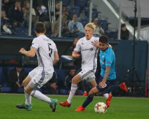 Of The Russian Federation. Saint-Petersburg. The UEFA Europa League. Football. Football match Zenit - Rosenborg 3:1. The player of FC Zenit Emiliano Rigoni . MaksimxKonstantinov 