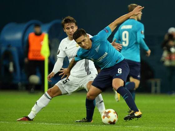 October 19, 2017 - St. Petersburg, Russia - October 19, Russia, St. Petersburg, UEFA Europa League 2017 18- FC Zenit-FC Rosenborg. Player FC Zenit Matias Kranevitter UEFA Europa League 2017 18- FC Zenit-FC Rosenborg  - ZUMAl75_ 20171019_zaf_l75_022 Copyright: xAlexanderxKulebyakinx