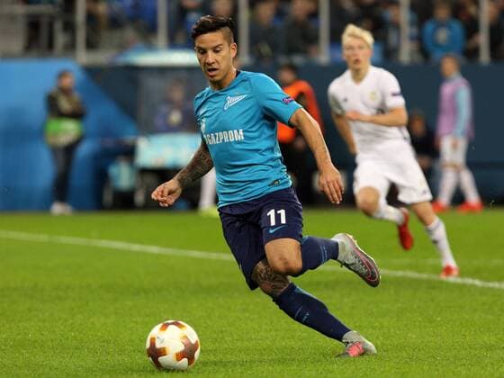 October 19, 2017 - St. Petersburg, Russia - October 19, Russia, St. Petersburg, UEFA Europa League 2017 18- FC Zenit-FC Rosenborg. Player Zenit Sebastian Driussi UEFA Europa League 2017 18- FC Zenit-FC Rosenborg  - ZUMAl75_ 20171019_zaf_l75_032 Copyright: xAlexanderxKulebyakinx