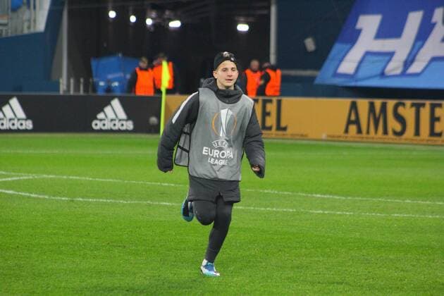 October 19, 2017 - Saint Petersburg, Russia - Of The Russian Federation. Saint-Petersburg. The UEFA Europa League. Football. Football match Zenit - Rosenborg 3:1. The player of FC Zenit. Zenit beat Rosenborg with the score 3:1 in the match of UEFA Europa League  - ZUMAl75_ 20171019_zaf_l75_033 Copyright: xMaksimxKonstantinovx