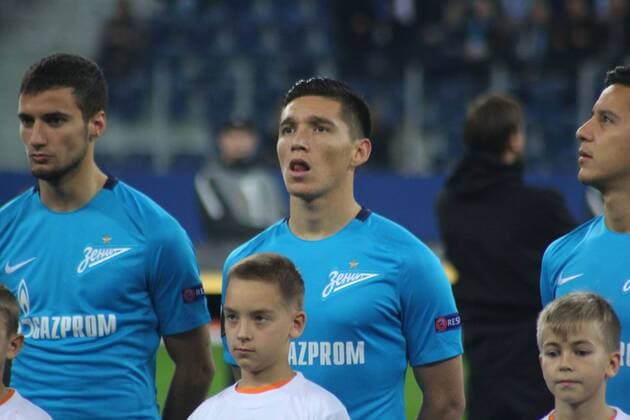 October 19, 2017 - Saint Petersburg, Russia - Of The Russian Federation. Saint-Petersburg. The UEFA Europa League. Football. Football match Zenit - Rosenborg 3:1. The player of FC Zenit Matias Kranewitter. Zenit beat Rosenborg with the score 3:1 in the match of UEFA Europa League  - ZUMAl75_ 20171019_zaf_l75_038 Copyright: xMaksimxKonstantinovx