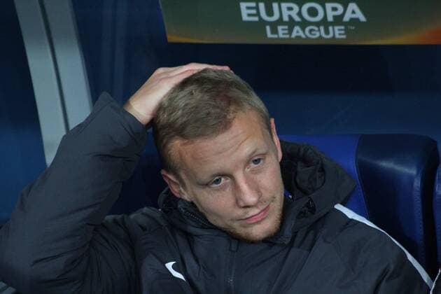 October 19, 2017 - Saint Petersburg, Russia - Of The Russian Federation. Saint-Petersburg. The UEFA Europa League. Football. Football match Zenit - Rosenborg 3:1. The player of FC Zenit.Igor Smolnikov. Zenit beat Rosenborg with the score 3:1 in the match of UEFA Europa League  - ZUMAl75_ 20171019_zaf_l75_035 Copyright: xMaksimxKonstantinovx