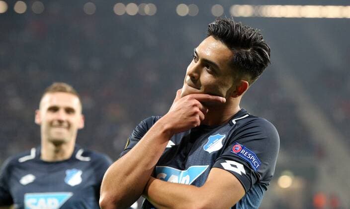 Football Europe League TSG 1899 Hoffenheim Istanbul Basaksehir Group C at 19 10 2017 in the Wirsol Rhine Neckar Arena xmdx 2 0 through Nadiem Amiri 18 1899 Hoffenheim goal celebration TSG 1899 Hoffenheim Istanbul Basaksehir